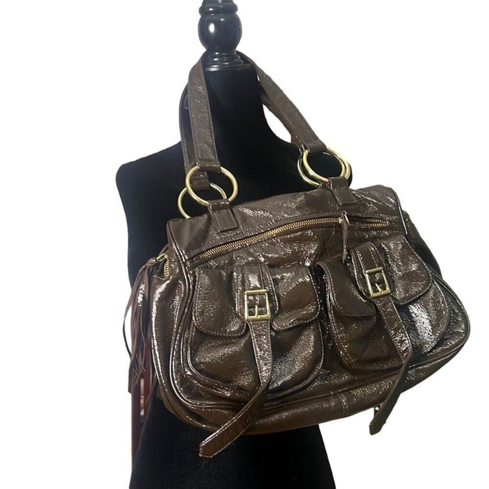 BULGA NEWYORK TASSEL LEATHER SHOULDER BROWN BAG